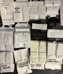 INTERIOR TUBS, (69) CHASSIS (52) Lot Sale All Identified But 6 Model Car Parts