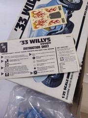 Vintage 1979 AMT 1933 Willys Coupe 1/25 Model Kit #2402 Collectible