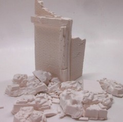 1/35 Diorama Ruins Walls Rubble Piles Debris Demolition Concrete Brick Details