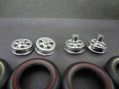 1:25 scale Spokes ‘N Stripes wheels & tires red line & gold line check pictures