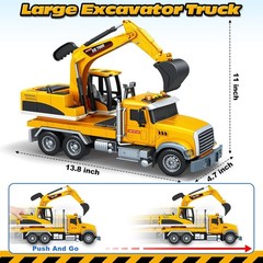 Kids Toys for 3 4 5 6 7 8 Years Old Boys, Large Excavator Truck Toy with…