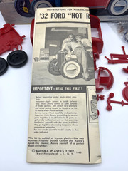 RARE VTG 1960 Aurora Motorized 1932 Ford Hotrod Model Kit Working Motor & Lights