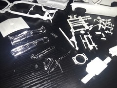 1/25 scale Model car parts AMT 67 Impala SS body chassis interior