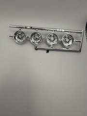 AMT 1142 Chevy Nova SS Pro Stocker Parts Kit Bash Chrome Outer Wheels #518 #519