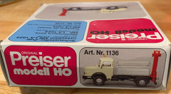 Rare Preiser HO Modell Kit #1136 Mercedes LA 1924 Showman’s Lorry w/Crane NIB