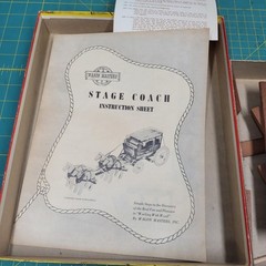 Craftmaster Wagons of the Old West Stage Coach Wood Model Craft Master Open Box