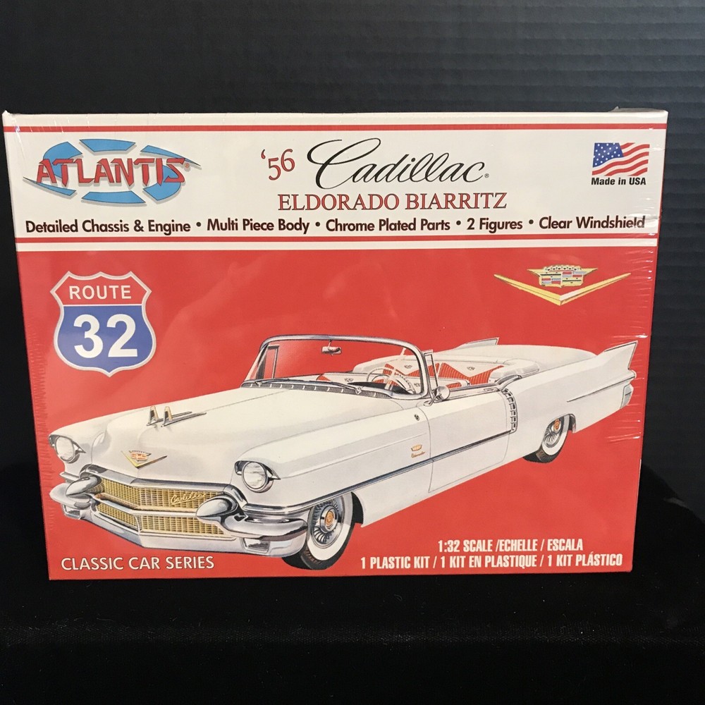 ATLANTIS H1200 ‘56 CADILLAC ELDORADO BIARRITZ MODEL KIT-NIB-1:32 SCALE