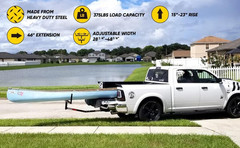 70231 Hitch Mount Pick Up Truck Bed Extender For Ladder, Rack, Canoe, Kayak, Lon