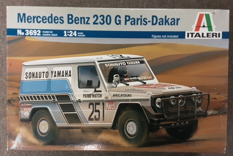 Italeri 1/24 Mercedes Benz 230 G Paris-Dakar Plastic Model Kit # 3692