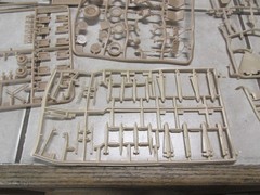 Tamiya Military Jeep Model Parts Tan Wheels Gas Cans Seats New