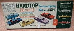 AMT 62 Pontiac Bonnieville model kit original 60s 3 in 1 unbuilt screw bottom