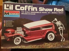 Monogram Li’l Coffin Show Rod Model Kit #2705 – 1985 – New Open Box Complete