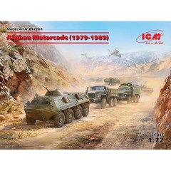 ICM #DS7201 1/72 Afghan Motorcade(1979-1989)URAL-375D,URAL-375A,ATZ-5-375,BTR-60