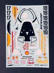 Tamiya’s Decals for 1/24 SHELL PORSCHE 962C. Cartograf.Item24233 from Japan