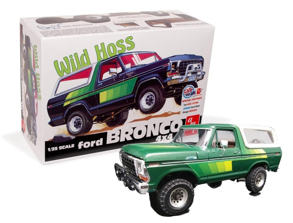 AMT Retro Deluxe Wild Hoss Ford Bronco 4×4 1:25 Scale Model Kit New in Box