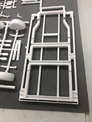 FOB Race Car Tandem Axle TRAILER w Mags 2 Hitch Mounts 1:25 AMT LBR Model Parts