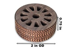 2 inch walnut Wheels With Mahogany Veneer Tread, 11 spokes, (set of 2)