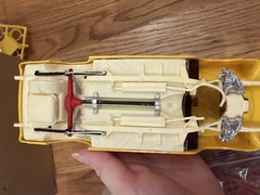 Partially assembled Revell ’55 Chevy California Classic Kit
