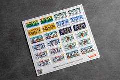 1:24 3D License Plates for scale model Cars Alabama Georgia