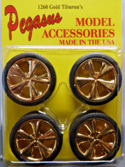Pegasus 1260 Wheel set 4 Wheels with Tires 1/24-1/25