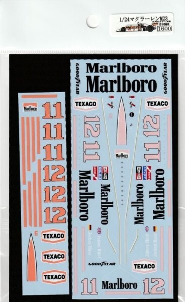 Decals for 1/24 McLaren M23 decal [D1060] from Japanese