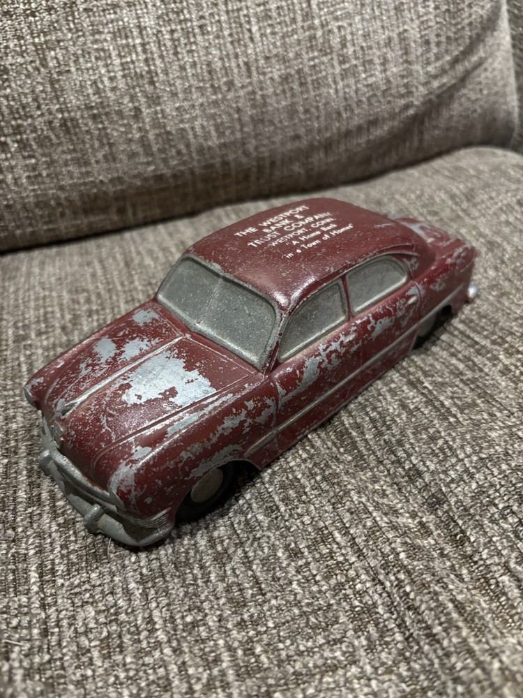 Vintage Banthrico Coin Bank 1949 1950 Ford Shoebox Promo Dealer Advertising