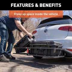 500 Lb. Capacity 48 In. X 20 In. Steel Basket Style Hitch Cargo Carrier for 2 In