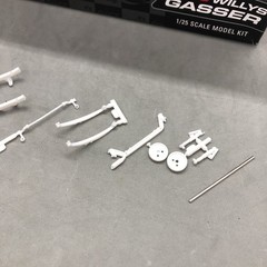 40 Willys Gasser Drop Straight Axle W Parallel Springs 1:25 LBR Model Parts