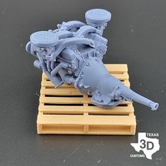 Dodge 440 RB Long Ram Intake model engine resin 3D printed 1:24-1:8 scale