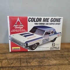 NEW! Sealed! Lindberg Color Me Gone 1964 Dodge 330 Super Stock Model Car Kit