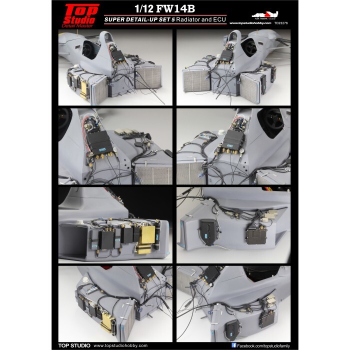 Top Studio 1/12 Williams FW14B Super Detail-up Set #5 Radiator and ECU