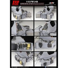 Top Studio 1/12 Williams FW14B Super Detail-up Set #5 Radiator and ECU