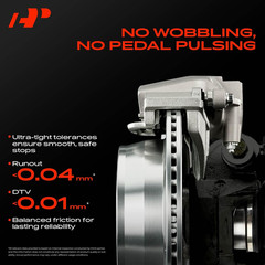 10.30 Inch (261.5Mm) Front Drilled and Slotted Disc Brake Rotors Compatible with