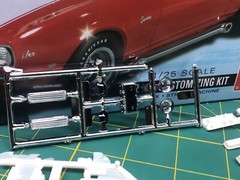68 Chevy Camaro SB ENGINE Blower Gasser HOT ROD 1:25 AMT Search LBR Model Parts