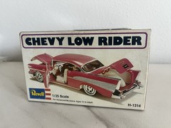 Revell Chevy Low Rider 1:25 Scale Model Kit Partially Built With Some Parts Box