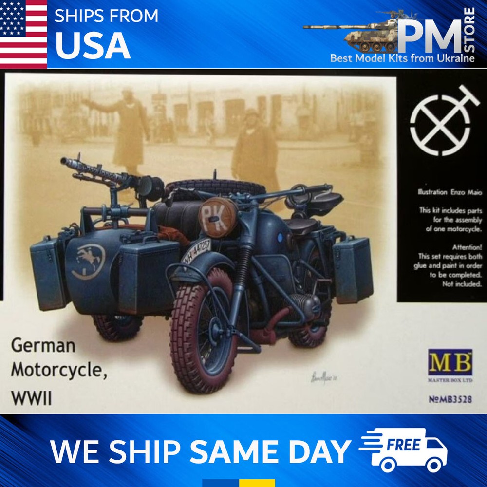 Master Box 3528 WWII German motorcycle 1/35