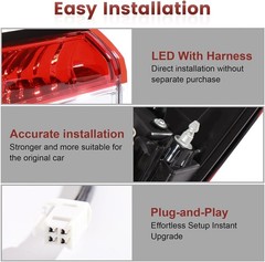 LED Tail Lights Outer Assembly Compatible with 2020-2024 Toyota Corolla Sedan L