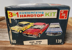 VINTAGE AMT 1960 FORD STARLINER HARDTOP 3 in 1 CUSTOMIZING KIT Rare #139