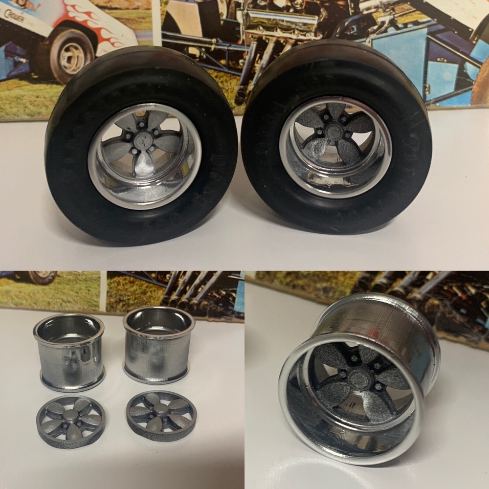 1:16 3d Printed Vintage Dragster Rear Wheels. Tires Not Included