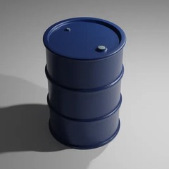 Gray Resin 55 Gallon Steel Oil Drum Barrel For Diorama 1/24,25 Scale size