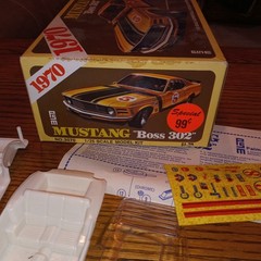 VINTAGE PSM 1970 BOSS 302 MUSTANG MODEL KIT- COMPLETE – 3070- ANNUAL – HTF