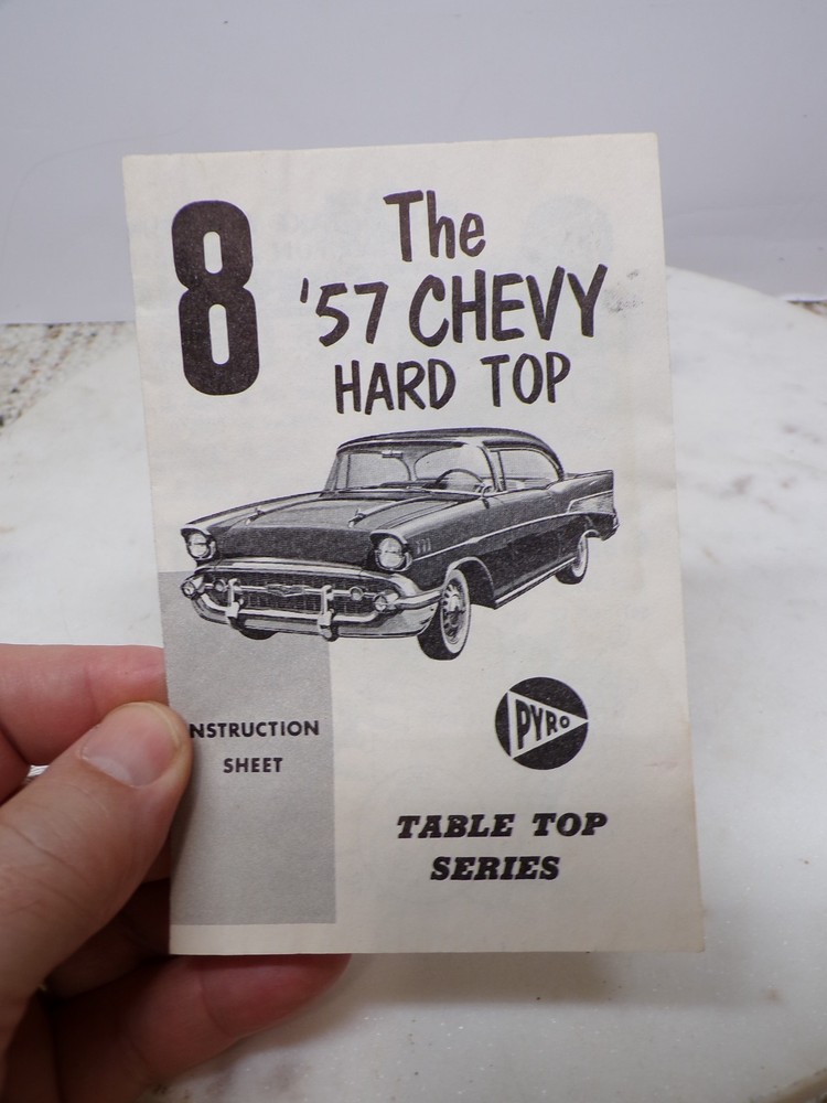 1957 Pyro Chevy Hard Top Chevrolet Model Car Instructions