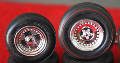 NEW TIRES 2 (G/Y WIDE “RED RING ” DRAG RACING SLICKS & 2 FRONT & 4 WHEES L1/25
