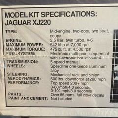 AMT ERTL 1/25 Model 🐆Jaguar XJ220🐆 Vintage 🔥Clean ⚡️Machine Factory Sealed