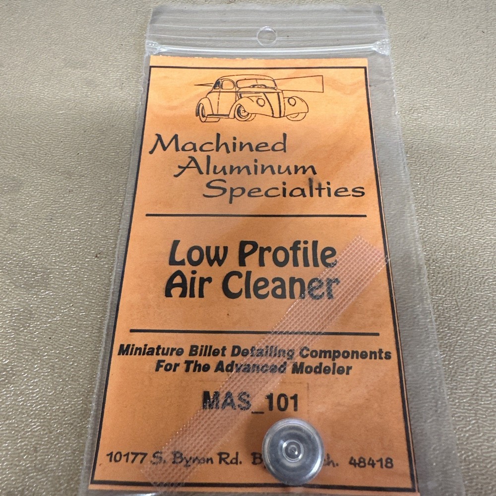 Machined Aluminum Specialties 101 1/24 Scale Low Profile Air Cleaner