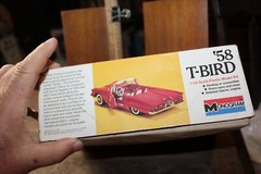 1974 Vintage Monogram Partially Built Model Kit in Box 1958 Ford T-Bird