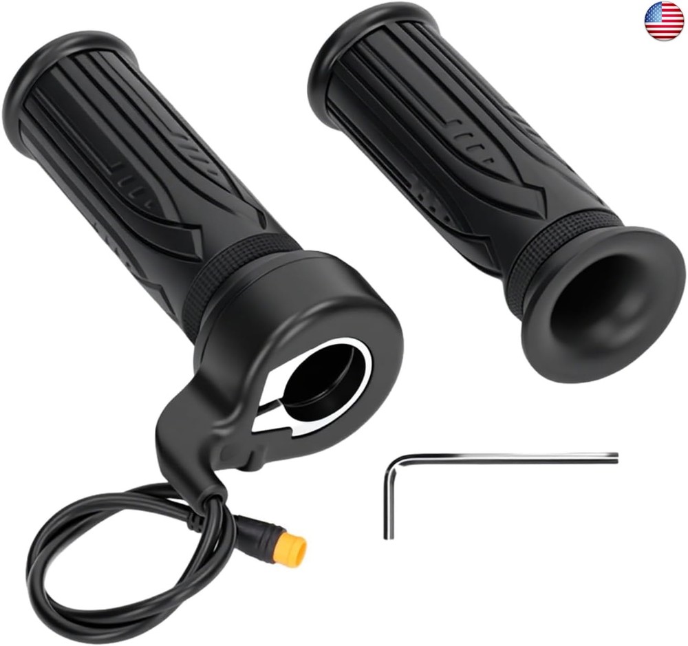 EBike Full Twist Throttle, 3 Pin EBike Throttle Grip with Waterproof Joint,