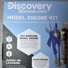 Discovery Mindblown Model Engine Building Kit 4 Cylinder Combustion Open Box NEW