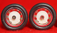TIRES (4) BEAUTIFUL ( WIDE TRAC -LOW PROFILE )/ MAG & ROTORS 5-STAR 1/25 SCALE