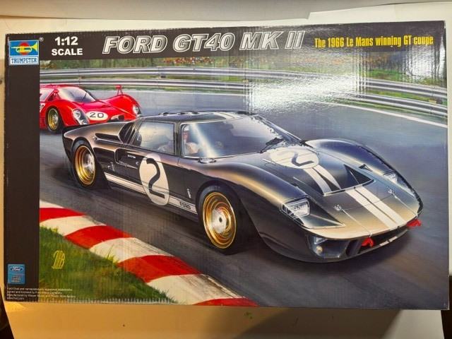 RARE TRUMPETER 1:12 SCALE FORD GT40 MKII WITH KA MODELS SUPER UPGRADE KIT!
